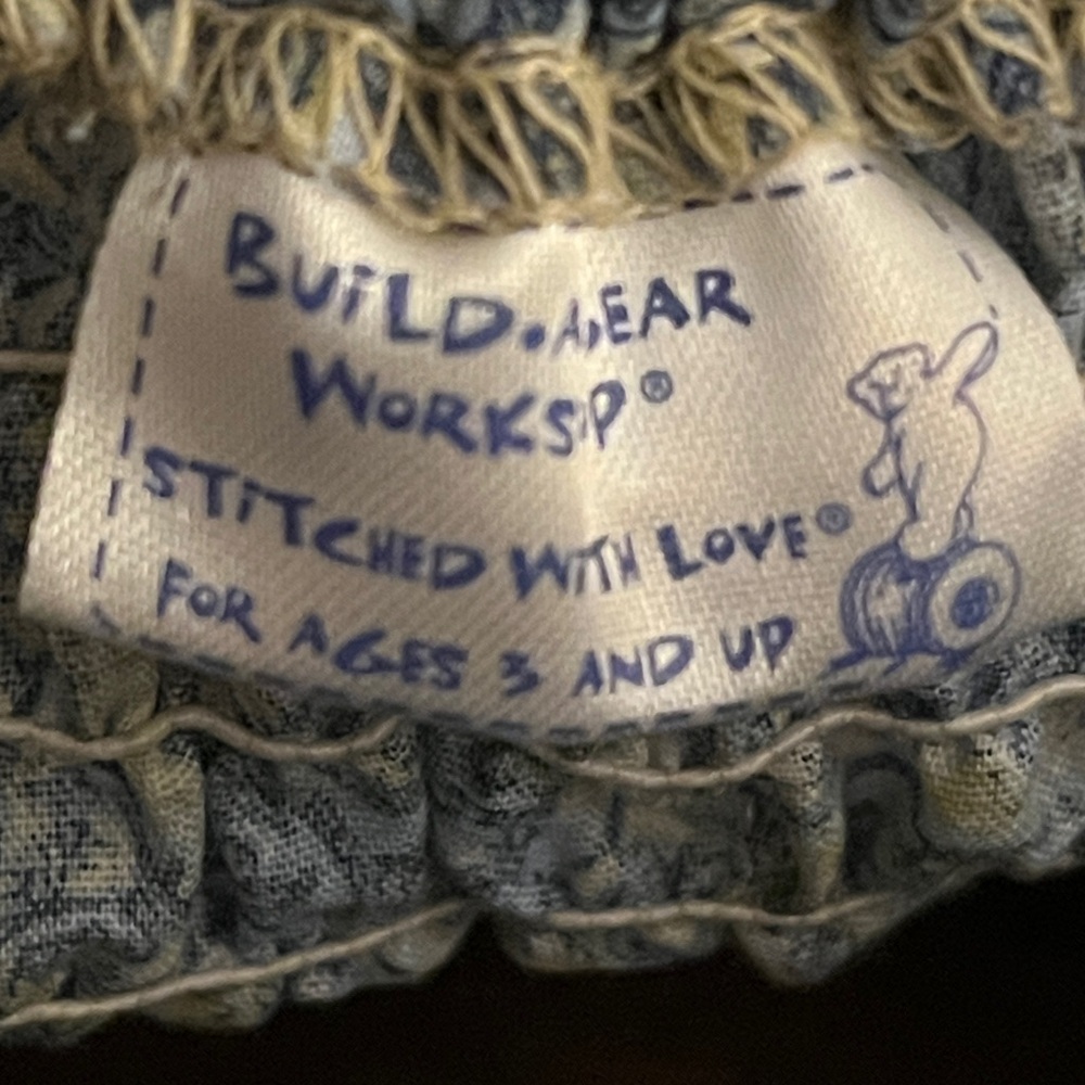 Vintage Build A Bear Plush Teddy Bear with Gathered top & Bow - Picture 12 of 14